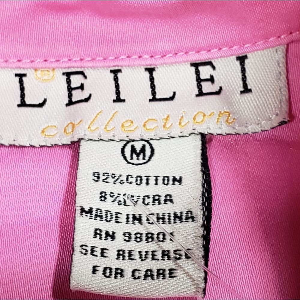 🔹️Pink Embroidered Floral Button Front Jacket Medium - Picture 9 of 10
